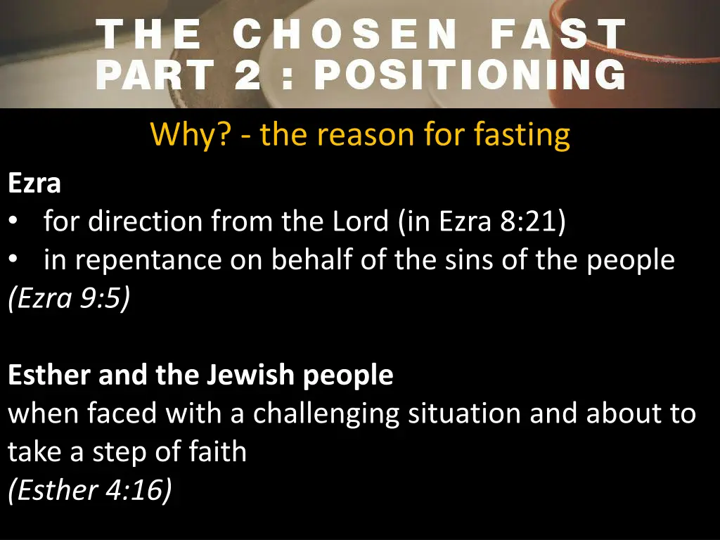 why the reason for fasting 1