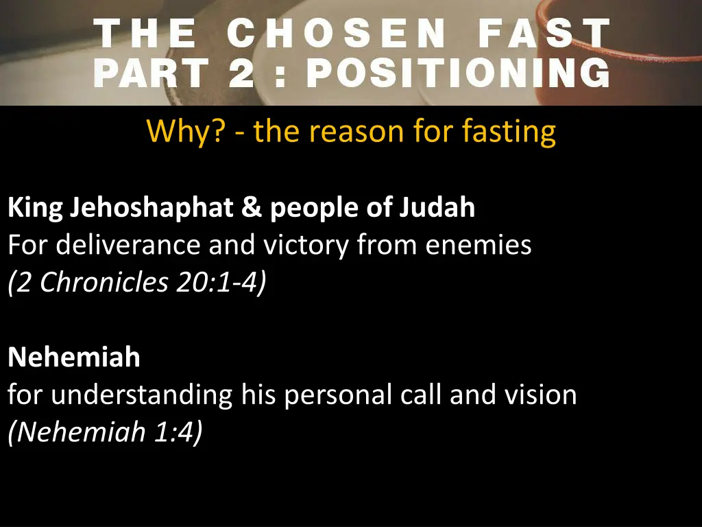 why the reason for fasting