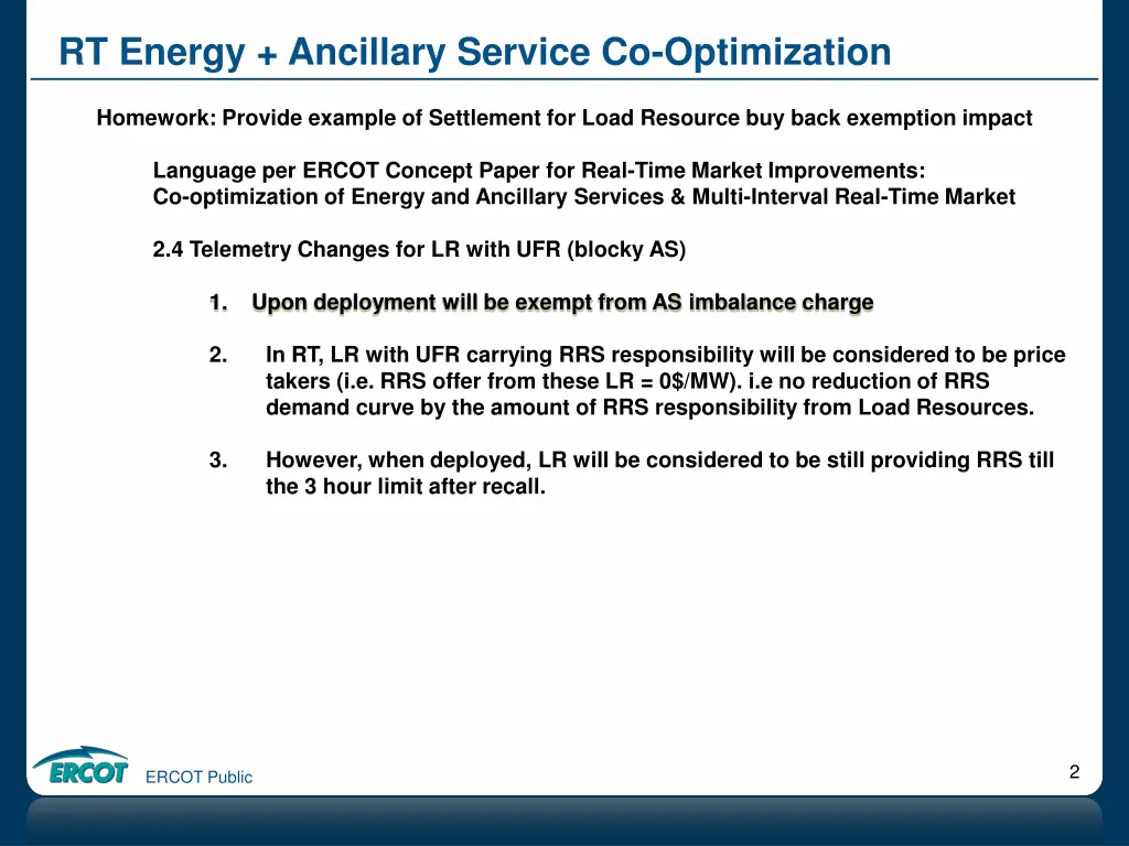 rt energy ancillary service co optimization