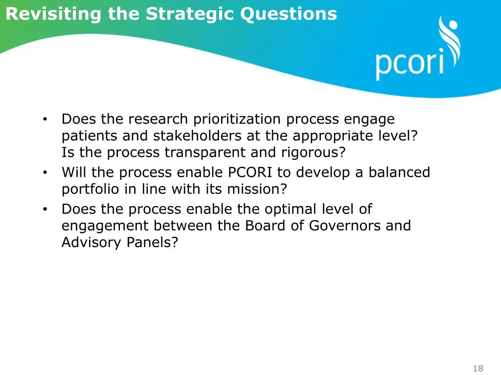 revisiting the strategic questions