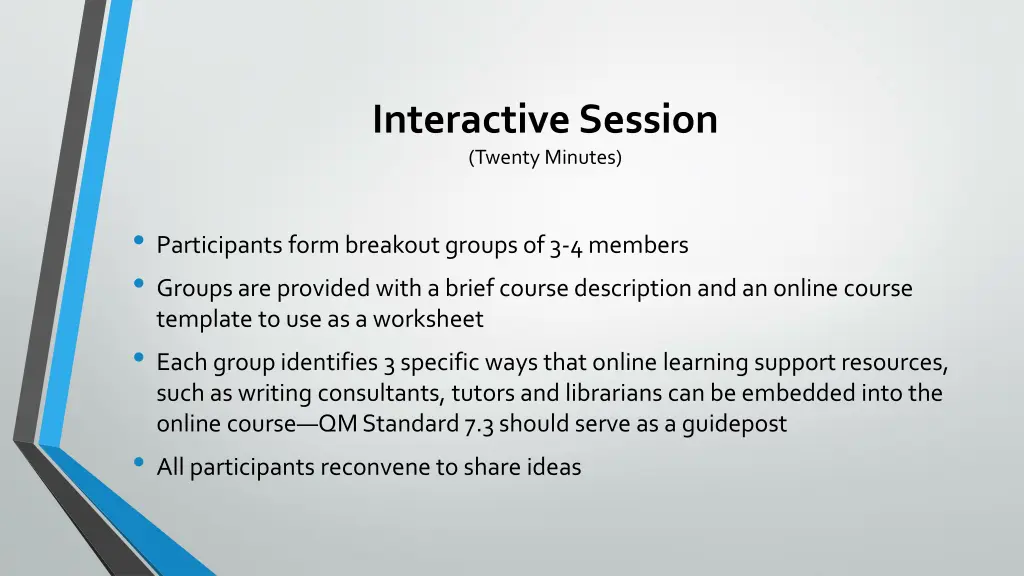 interactive session twenty minutes