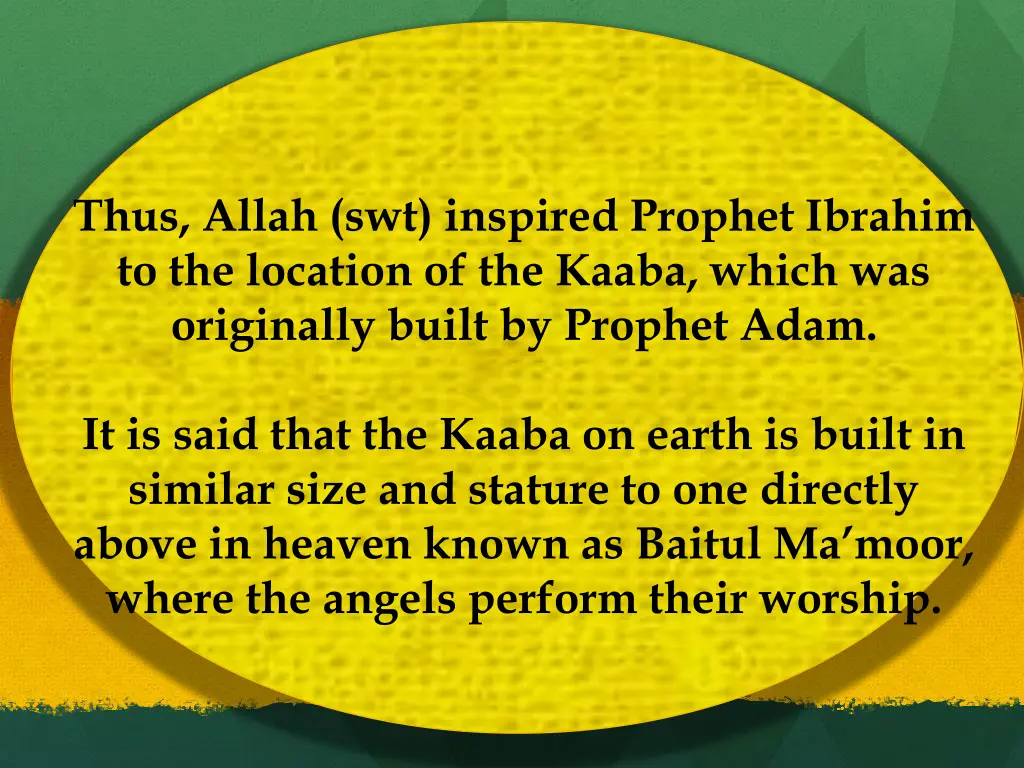 thus allah swt inspired prophet ibrahim