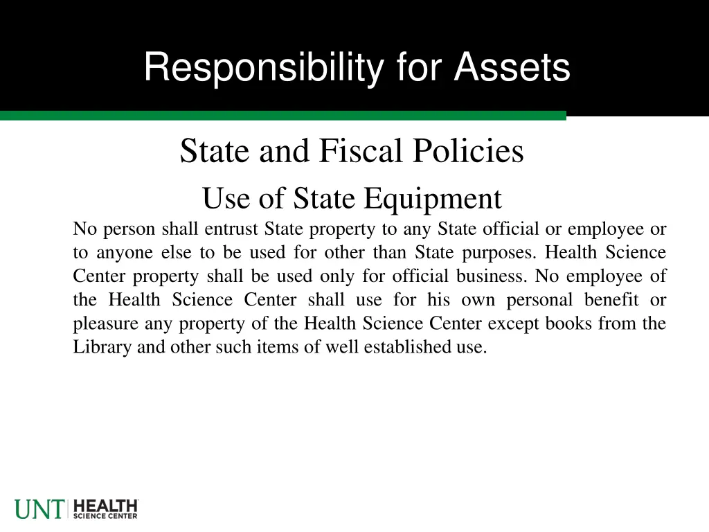 responsibility for assets 3