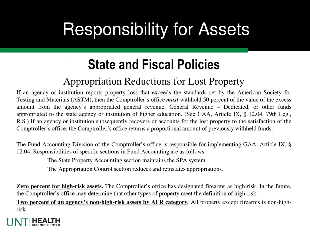 responsibility for assets 4