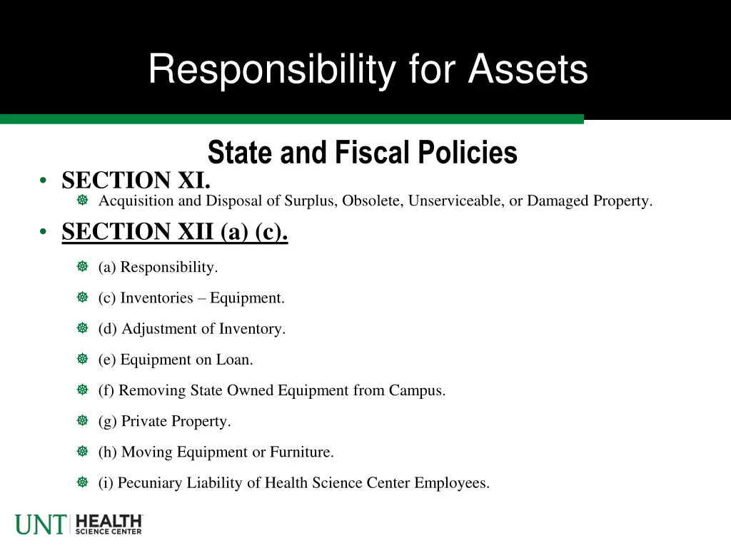 responsibility for assets 5
