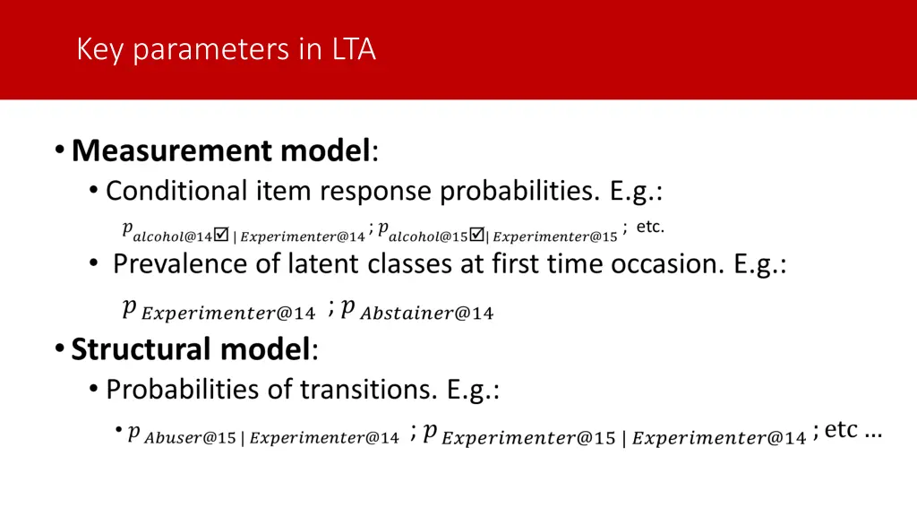 key parameters in lta