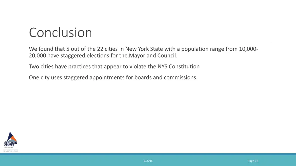 conclusion
