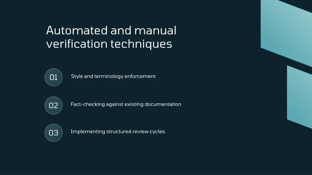automated and manual verification techniques