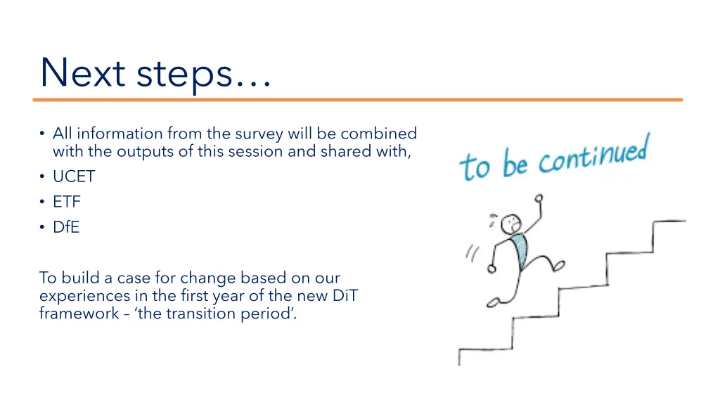 next steps