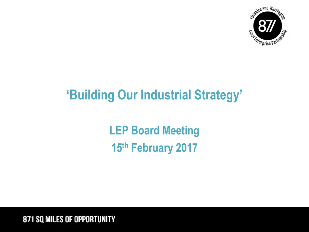 building our industrial strategy