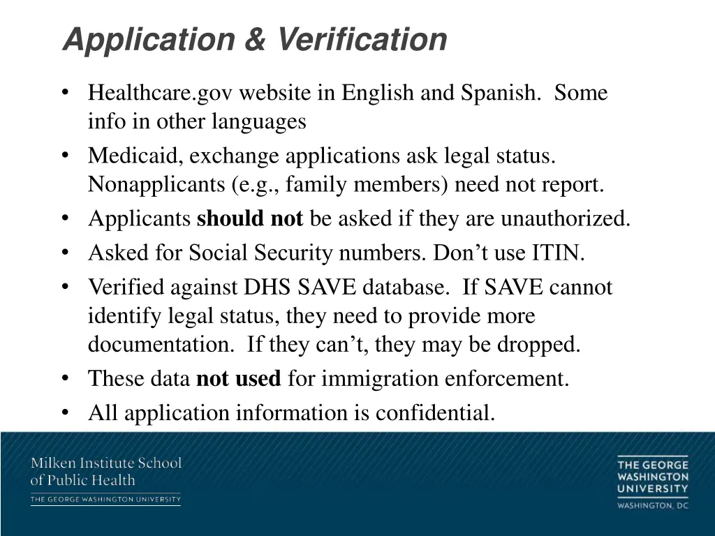 application verification