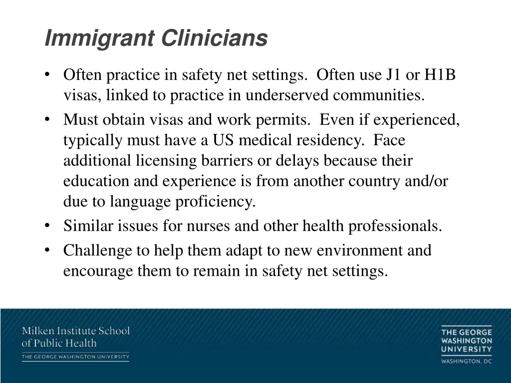 immigrant clinicians