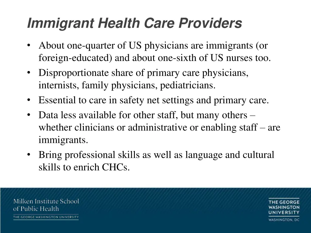 immigrant health care providers