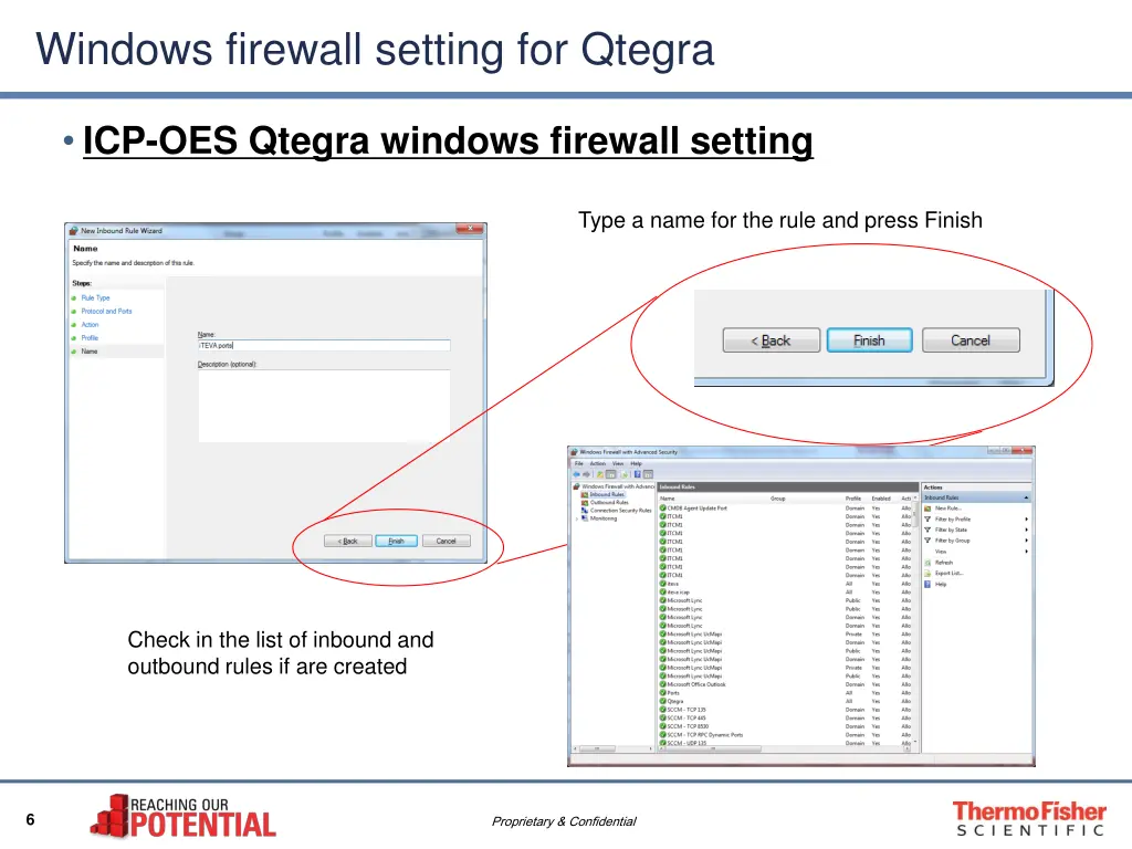 windows firewall setting for qtegra 5