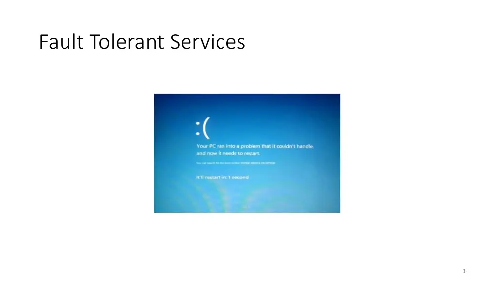 fault tolerant services