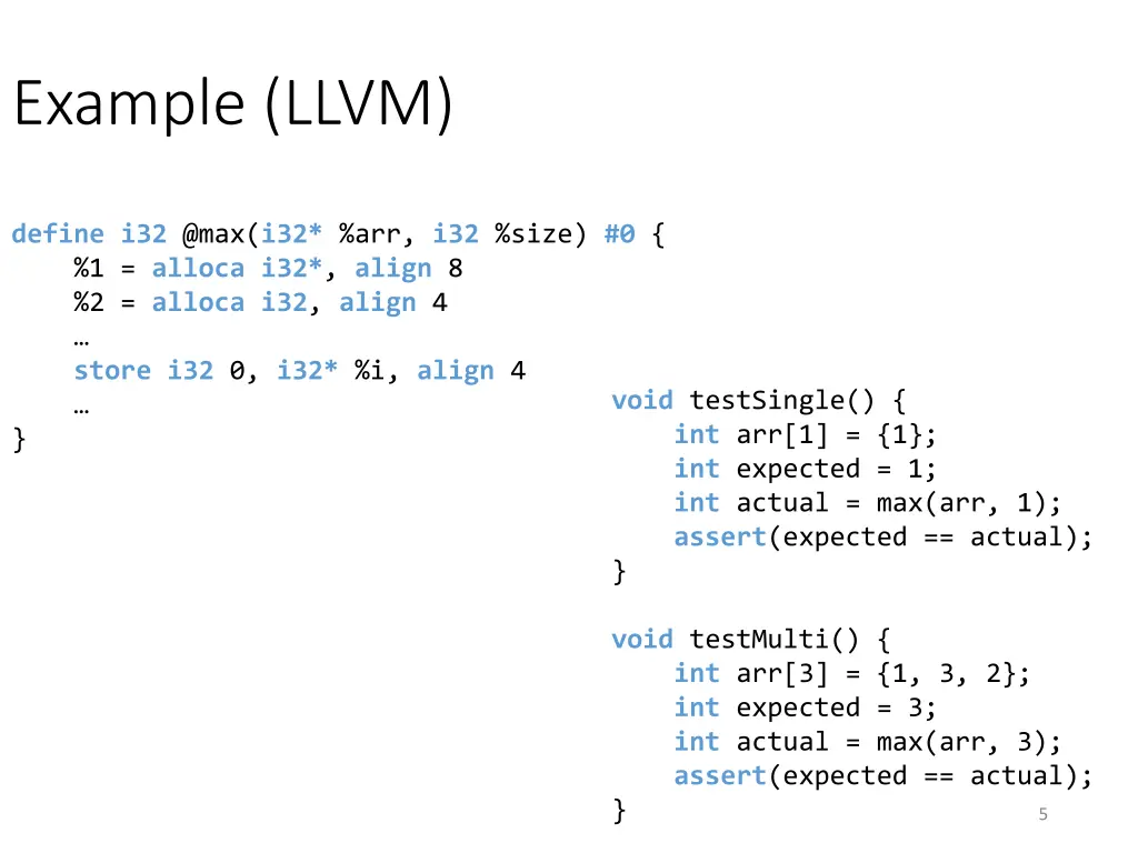 example llvm