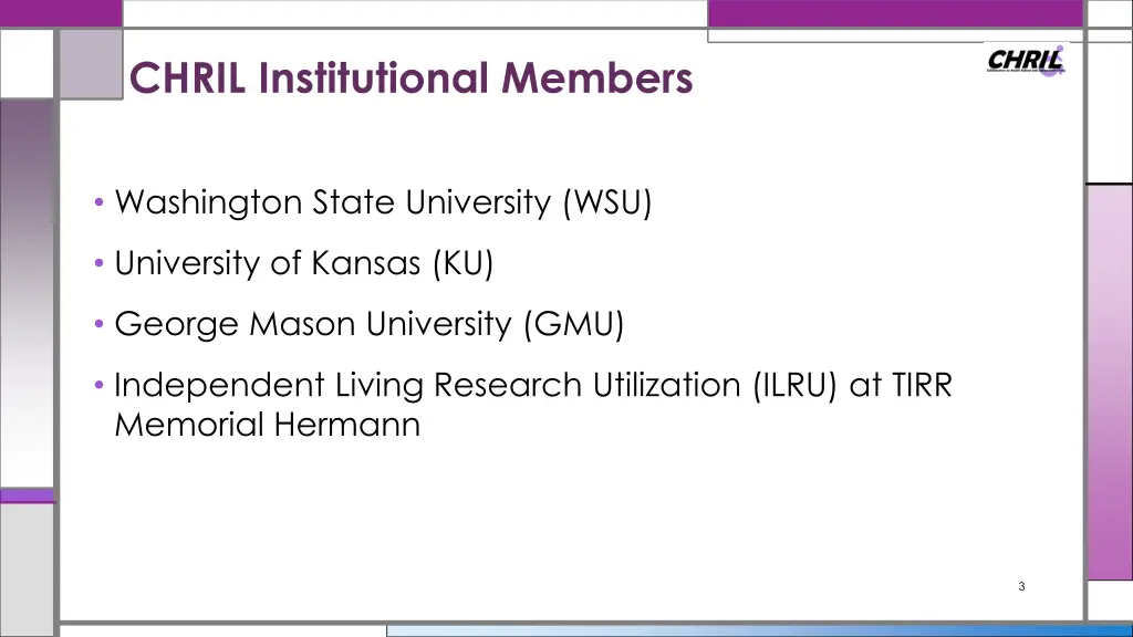 chril institutional members