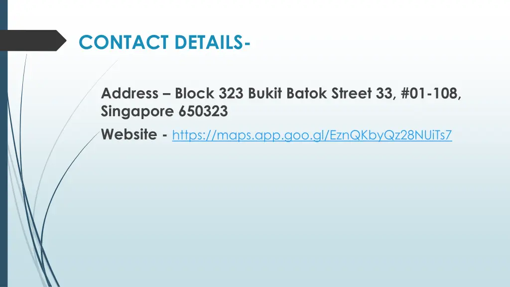 contact details