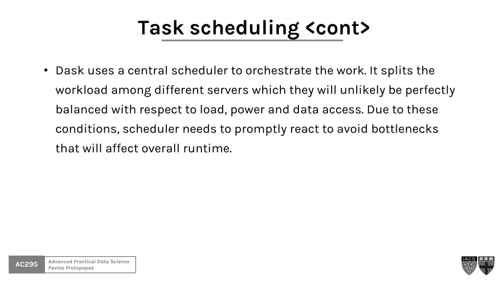 task scheduling cont
