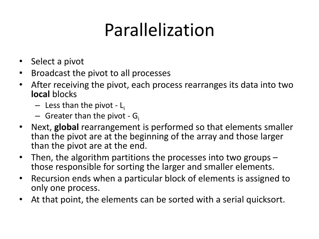parallelization