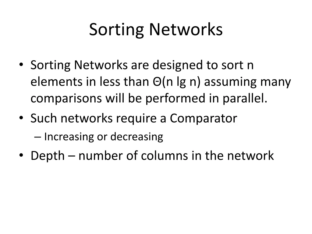 sorting networks