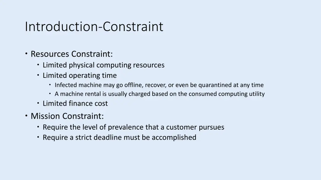 introduction constraint 2
