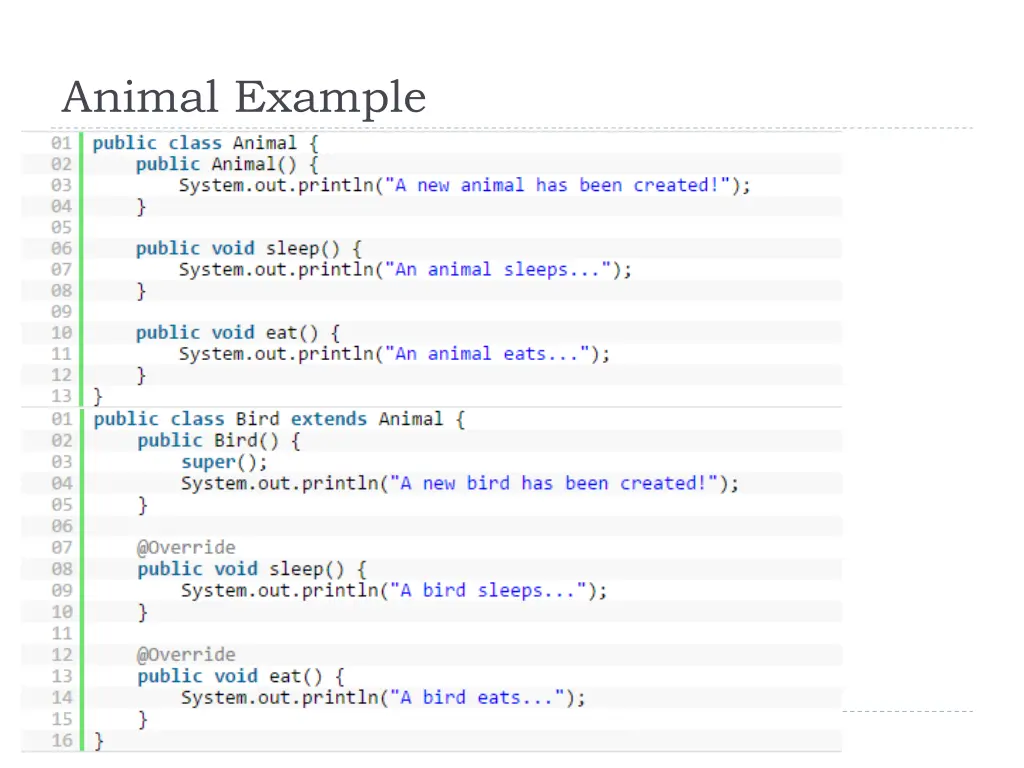 animal example