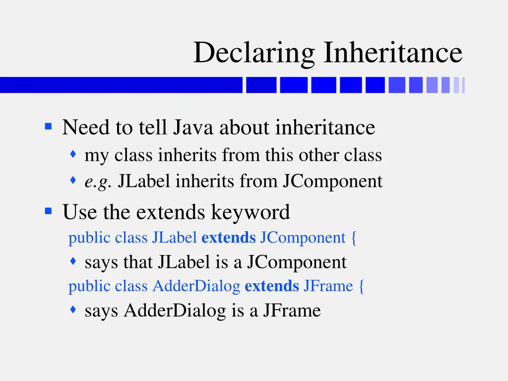 declaring inheritance