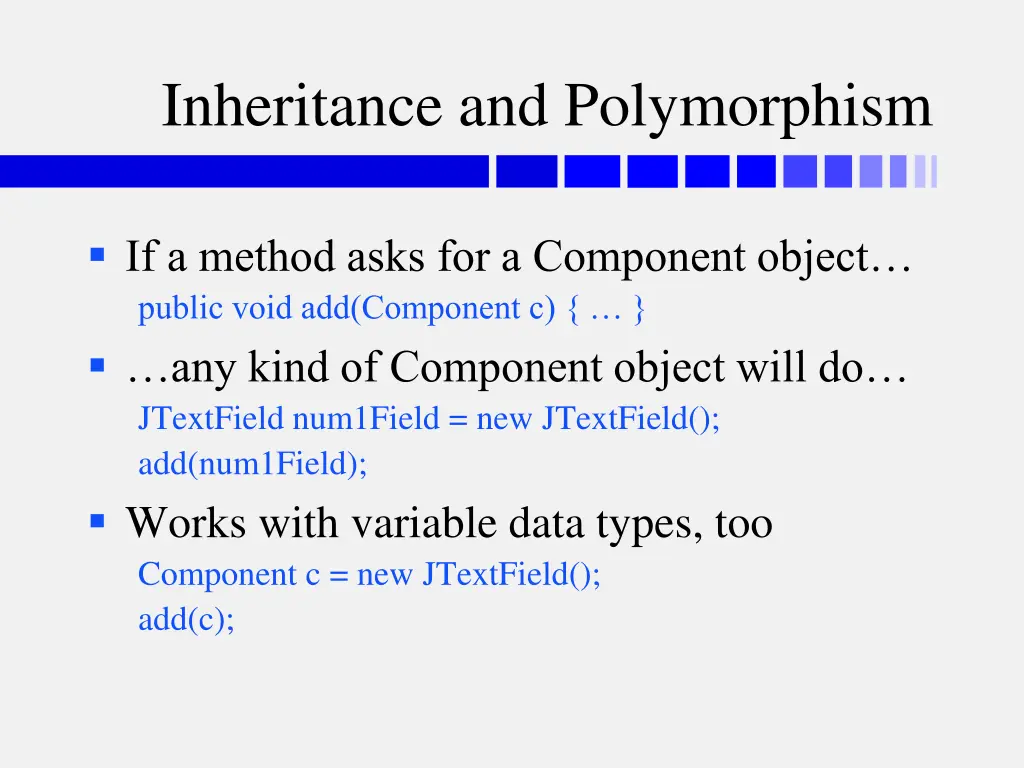 inheritance and polymorphism