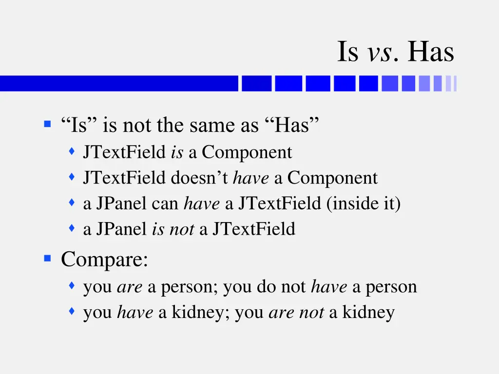 is vs has