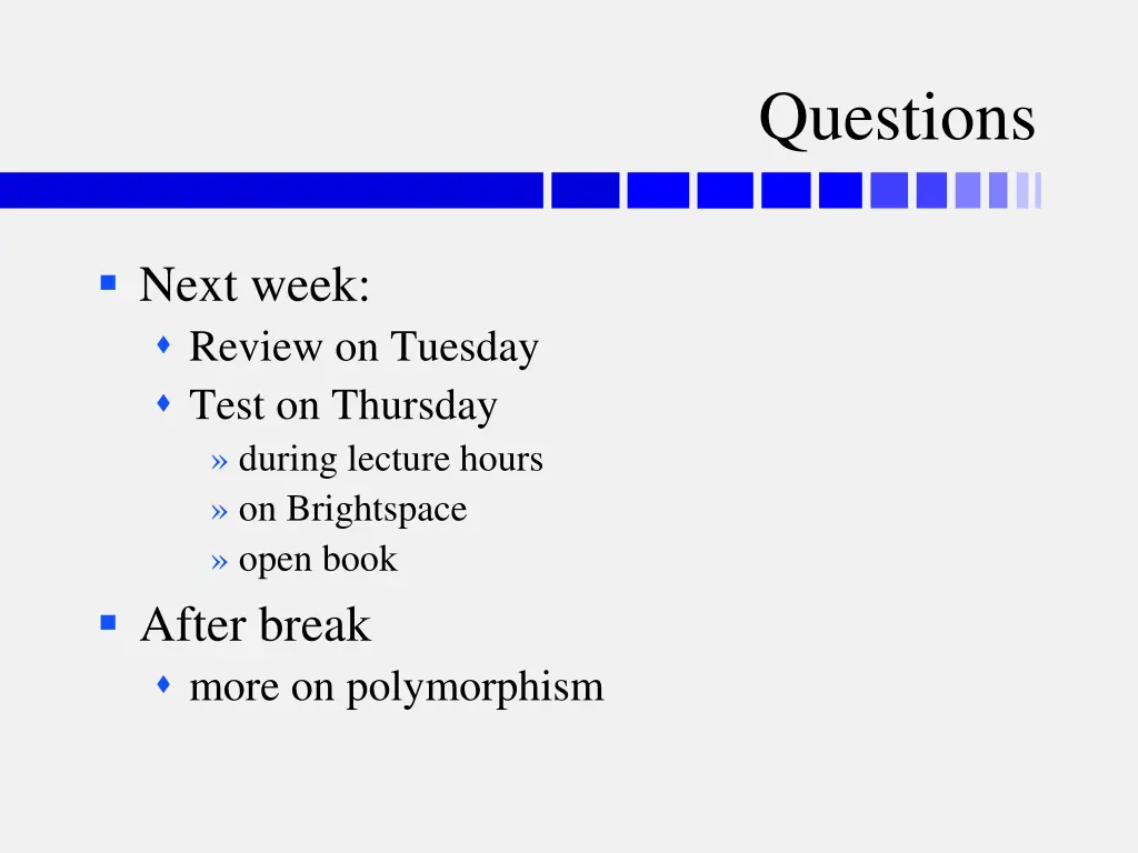 questions