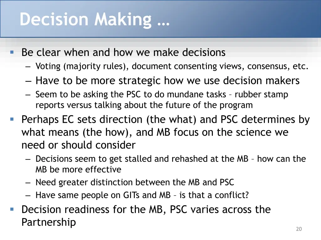 decision making