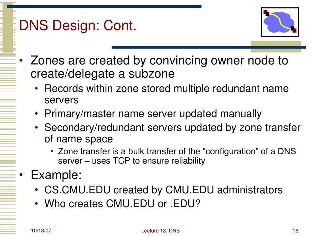dns design cont