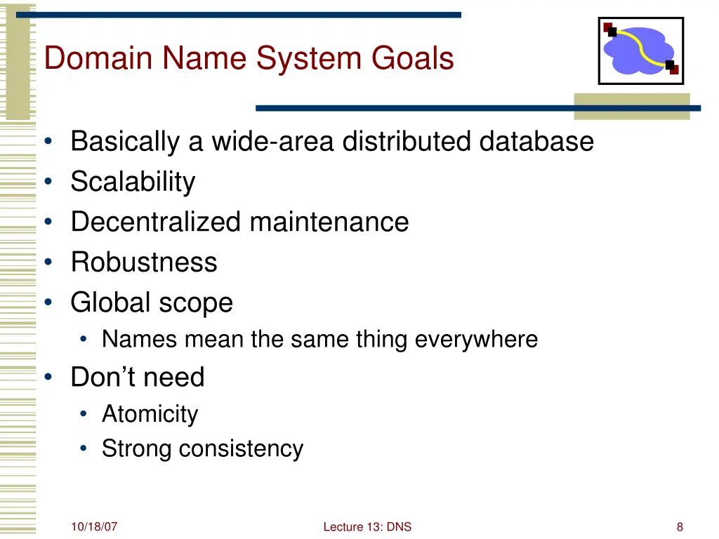 domain name system goals