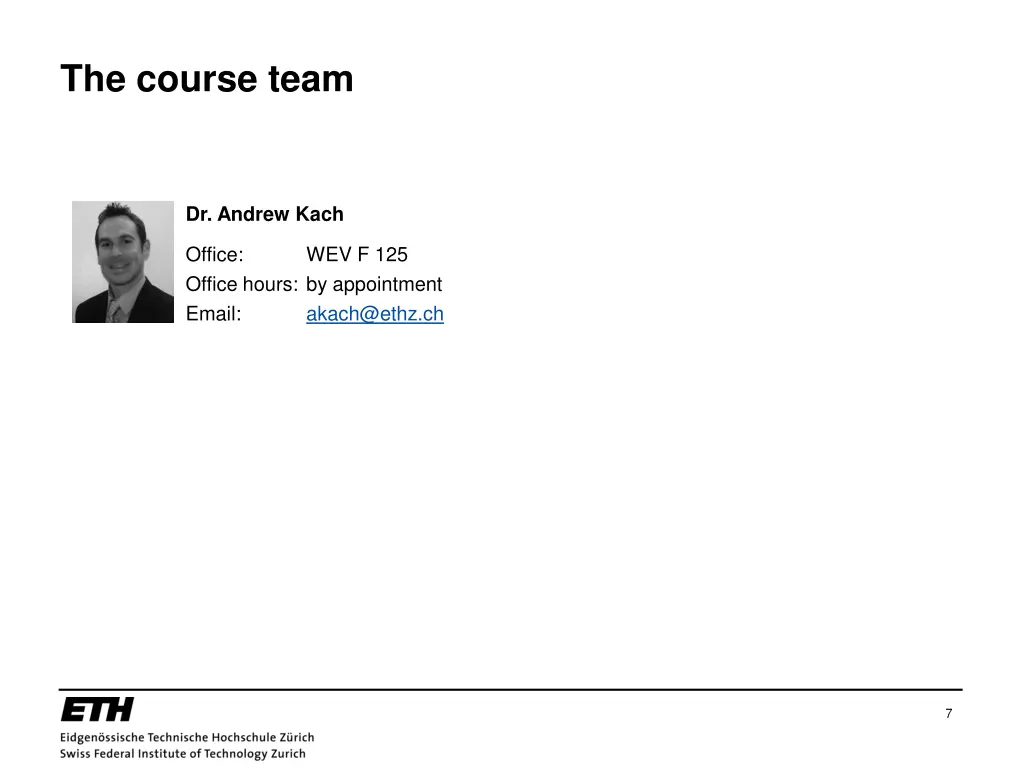 the course team