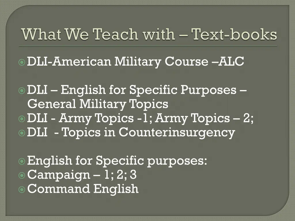 dli american military course alc