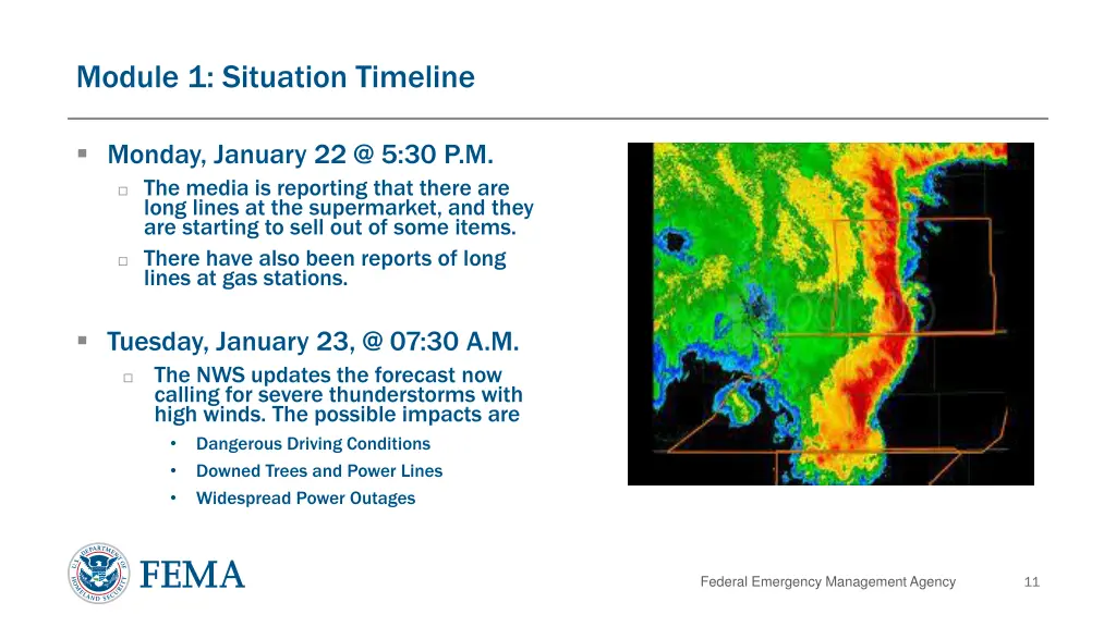 module 1 situation timeline 1