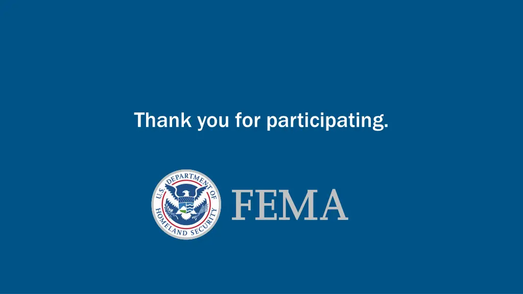 thank you for participating