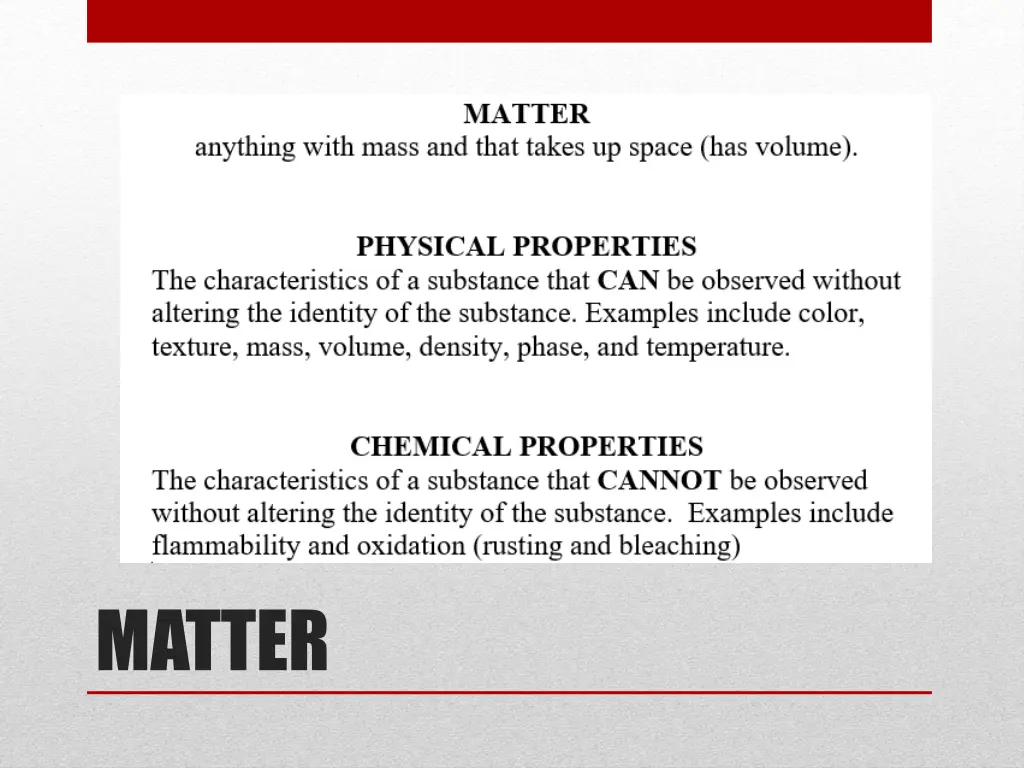 matter