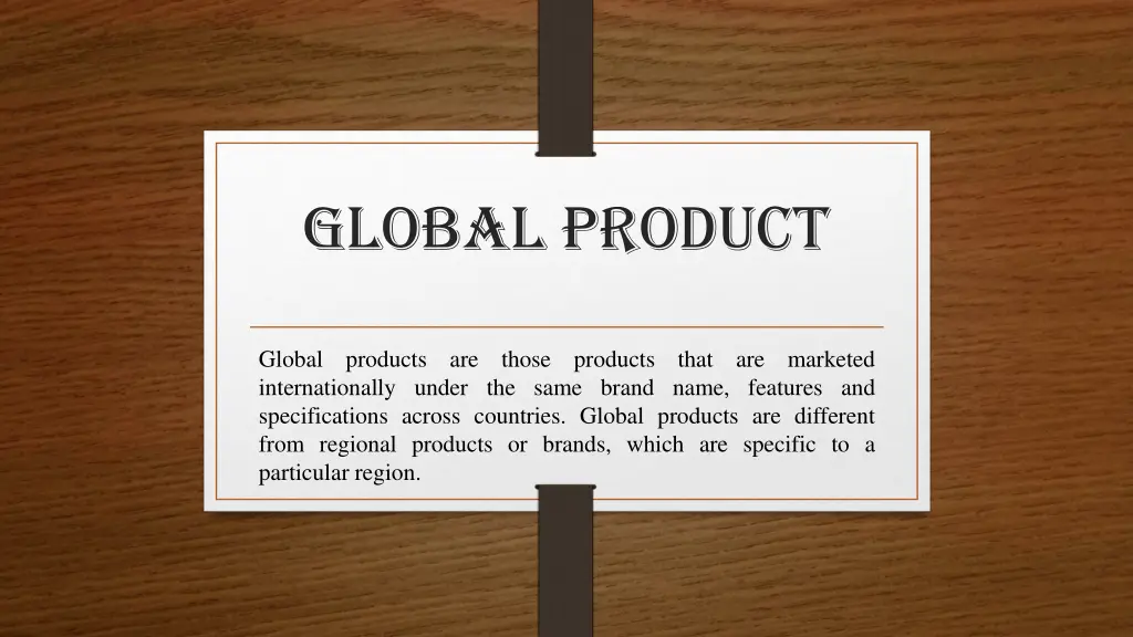 global product