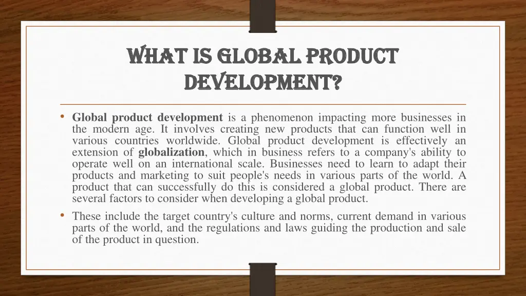 what is global product what is global product