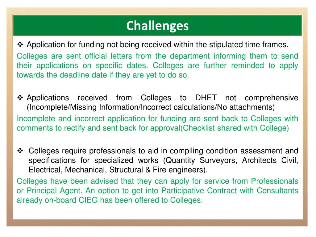 challenges