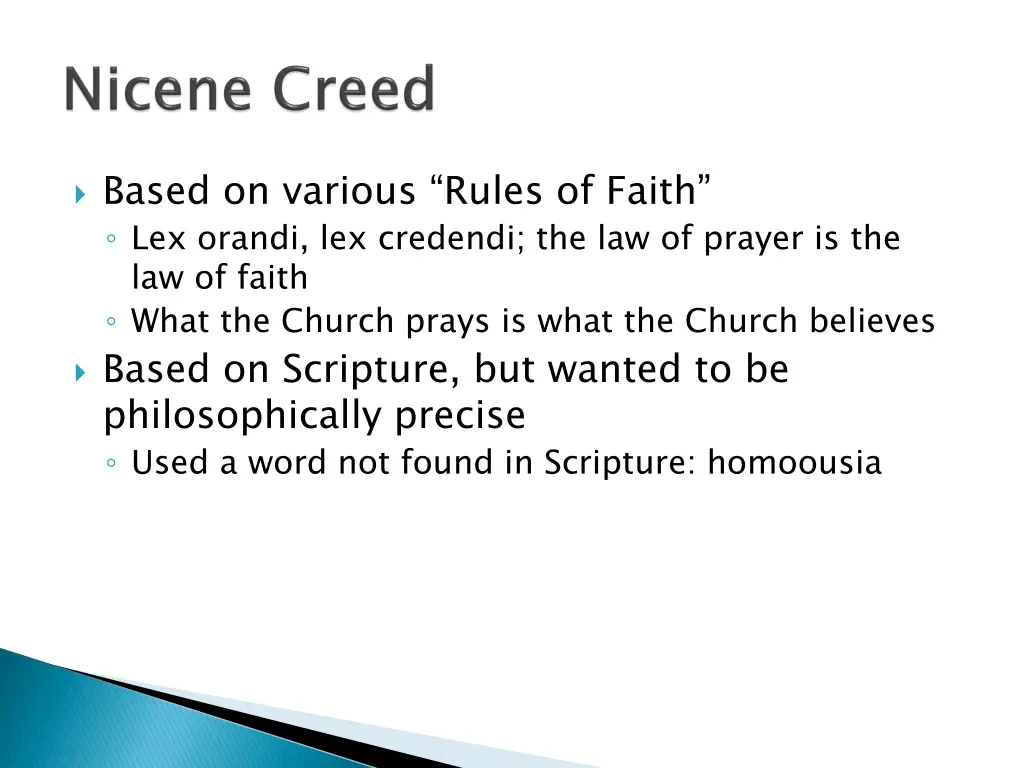 based on various rules of faith lex orandi