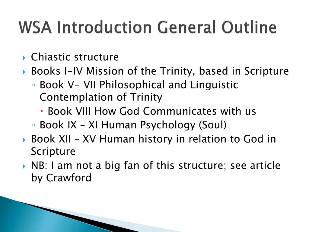 chiastic structure books i iv mission