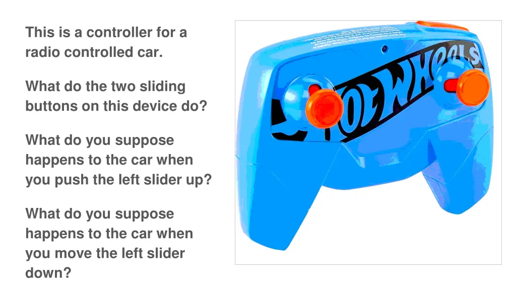 this is a controller for a radio controlled car