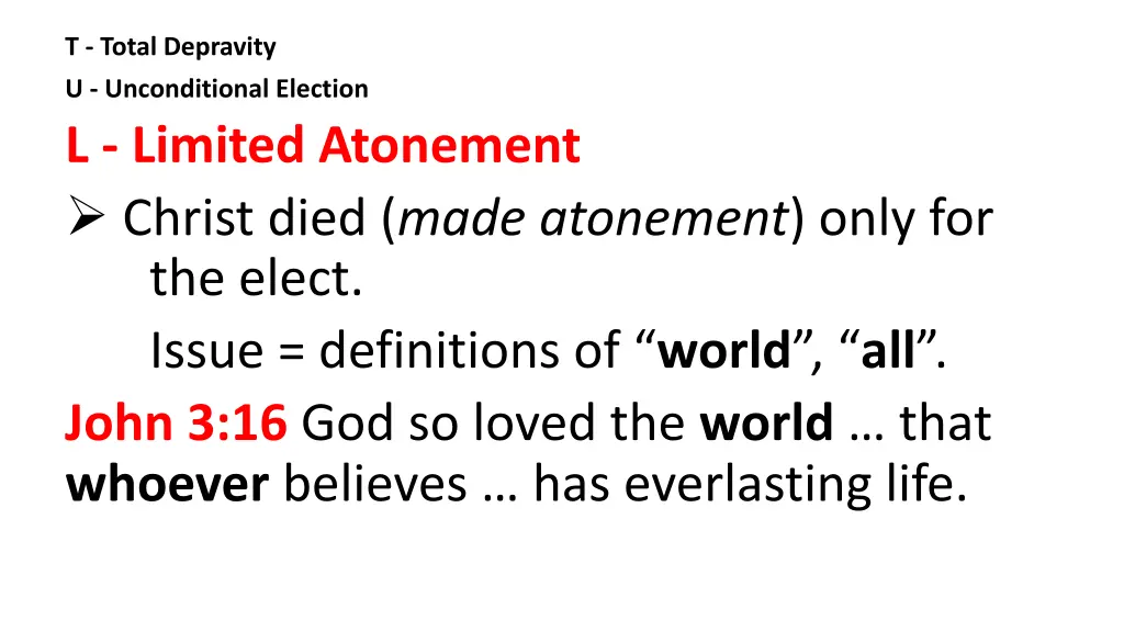 t total depravity