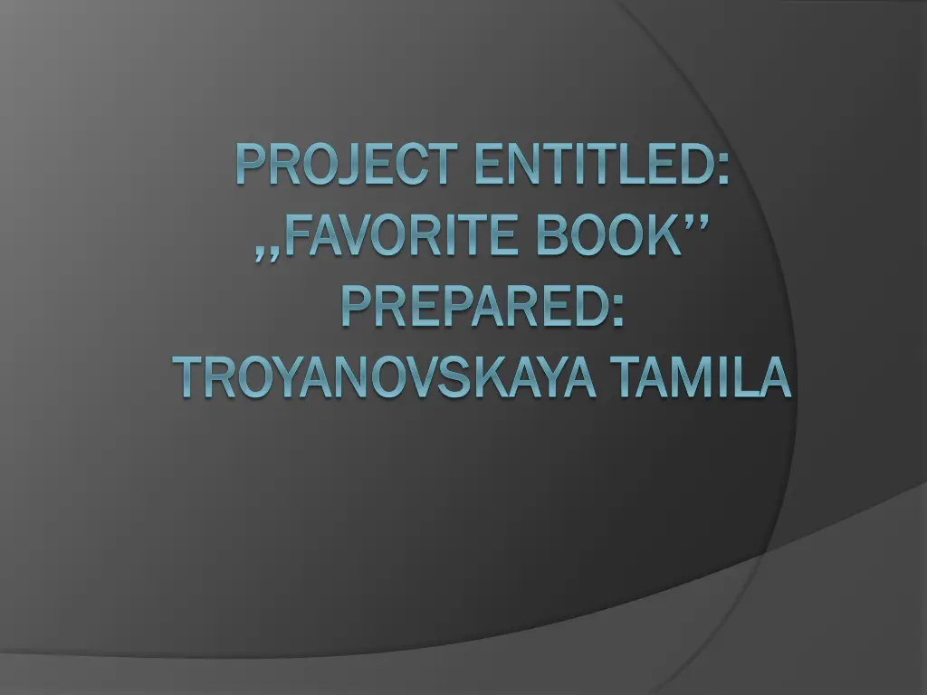 project entitled project entitled favorite book