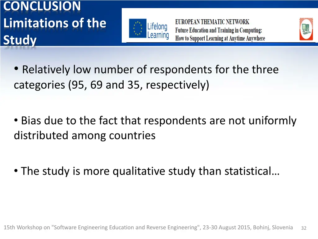 conclusion limitations of the study relatively