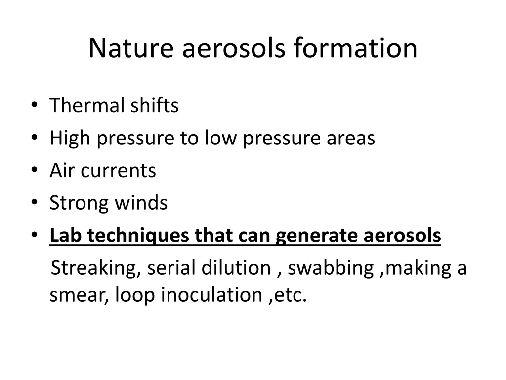 nature aerosols formation