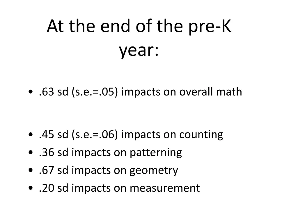 at the end of the pre k year